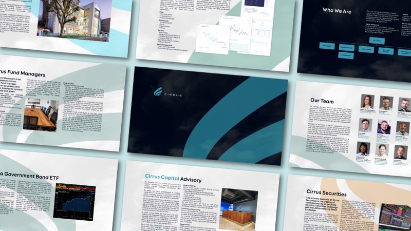 A spread of Cirrus reports and publications.